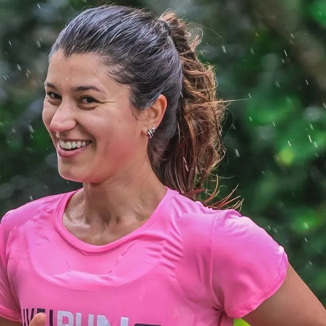 Maria Camila em um evento de corrida